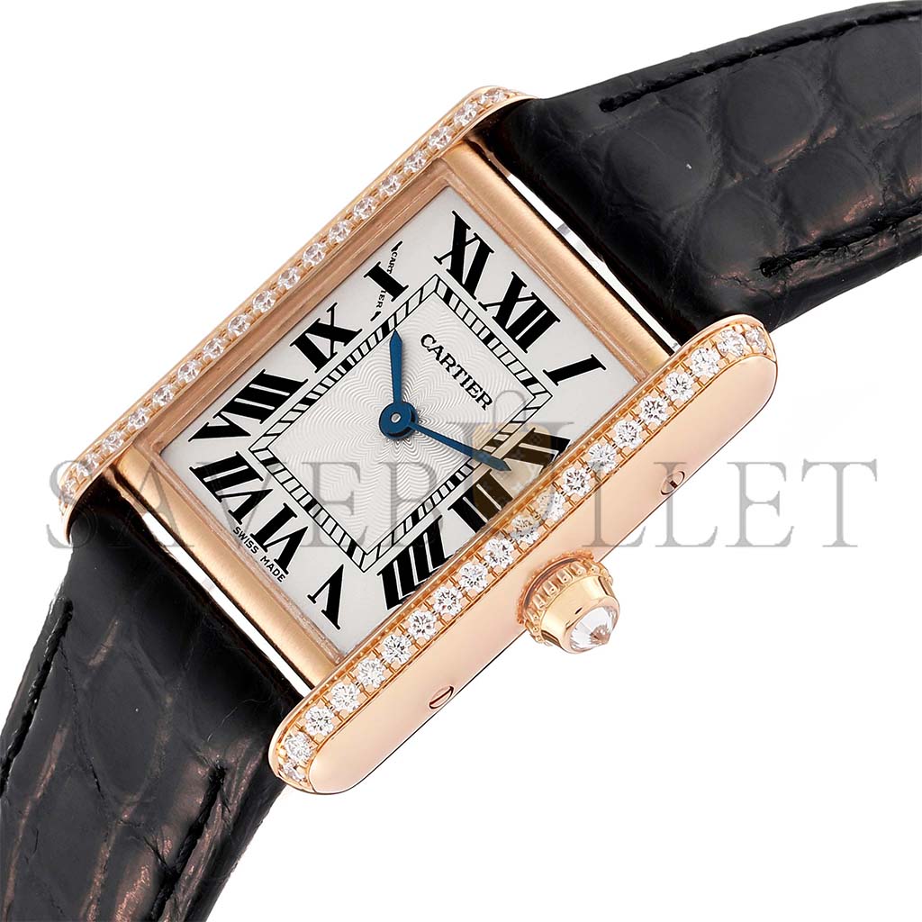 CARTIER TANK LOUIS ROSE GOLD DIAMOND LADIES WATCH WJTA0010